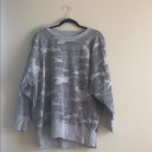 Grey camo crewneck sweatshirt